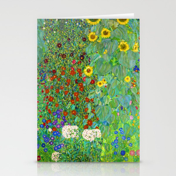 Gustav Klimt Flower Garden Stationery Card Gallery Image 2