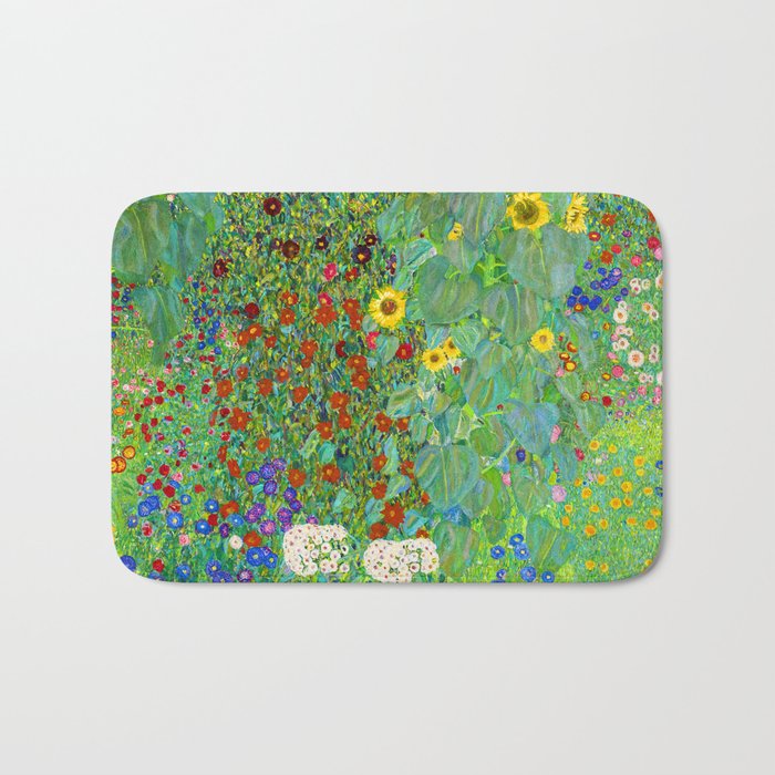 Gustav Klimt Flower Garden Bath Mat Gallery Image 1