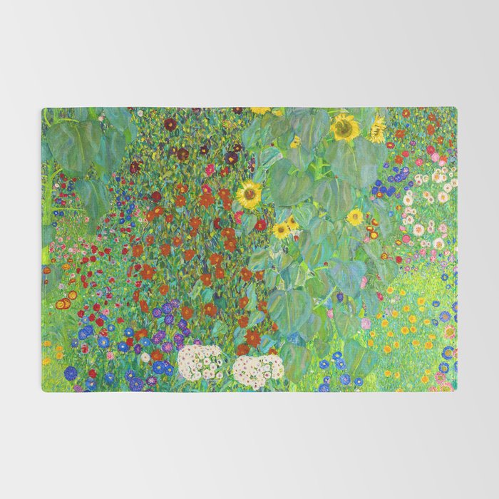 Gustav Klimt Flower Garden Rug Gallery Image 2