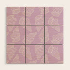 Conch Shell on Lavender Wood Wall Art Gallery Image 1