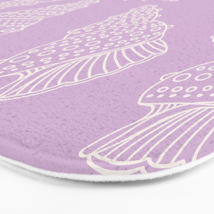 Conch Shell on Lavender Bath Mat Gallery Image 3