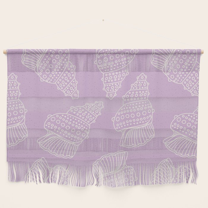Conch Shell on Lavender Wall Hanging Gallery Image 1