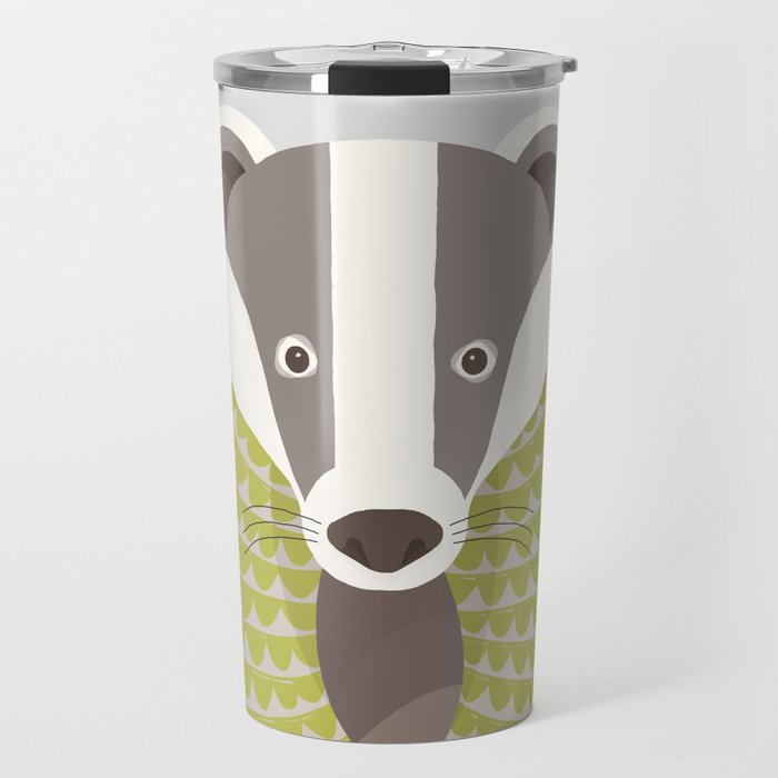 Whimsical Badger Travel Mug Gallery Image 1