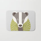 Whimsical Badger Bath Mat Gallery Image 1