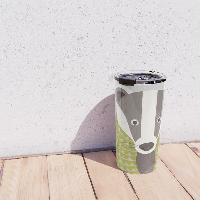 Whimsical Badger Travel Mug Gallery Image 4