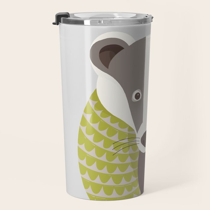 Whimsical Badger Travel Mug Gallery Image 3