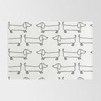Dachshund in black-white Rug Gallery Image 2