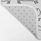 Dachshund in black-white Bath Mat Gallery Image 2