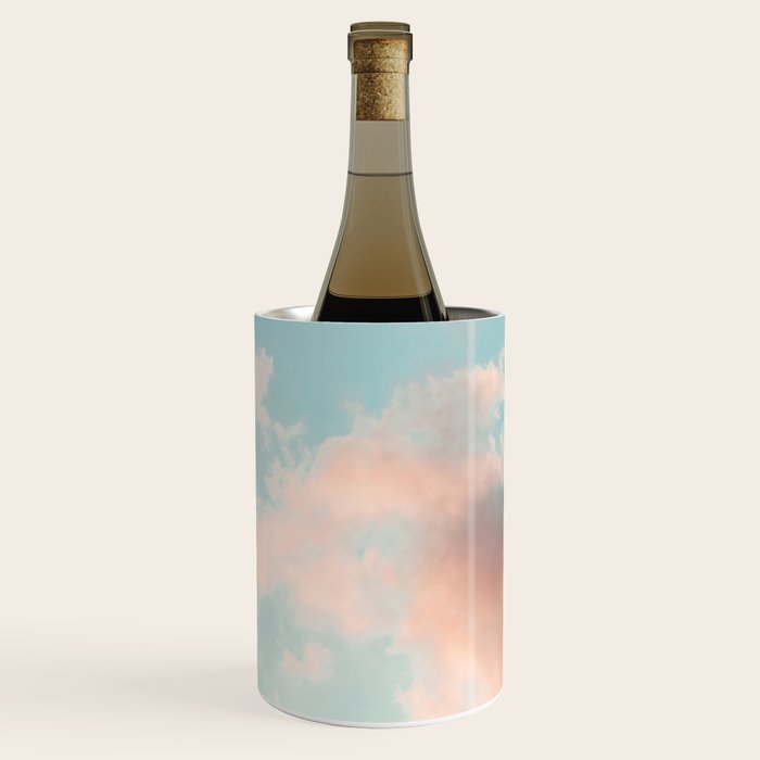 Cotton Candy Clouds - Nature Photography Art Print, Pastel Wine Chiller Gallery Image 1