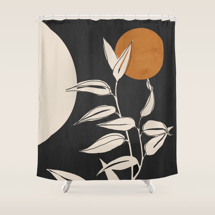 Abstract Art /Minimal Plant 53 Shower Curtain Gallery Image 1