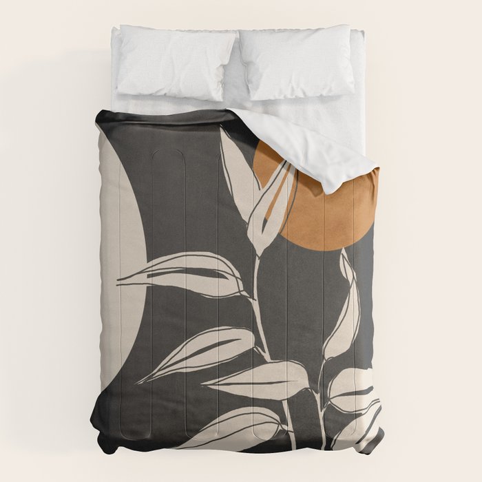 Abstract Art /Minimal Plant 53 Comforter Gallery Image 1