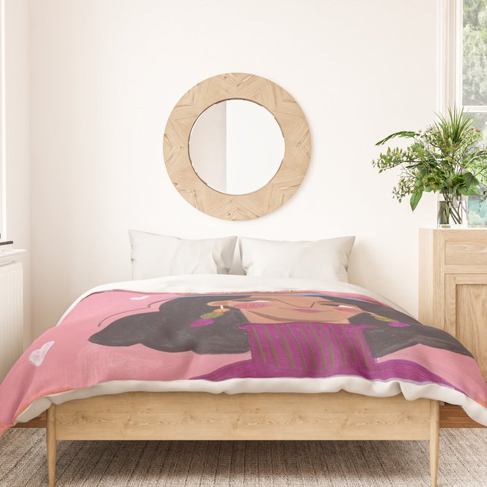 Woman with cake Duvet Cover Gallery Image 3