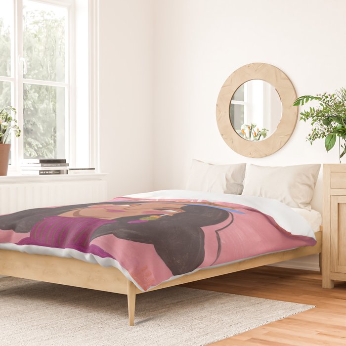 Woman with cake Duvet Cover Gallery Image 2