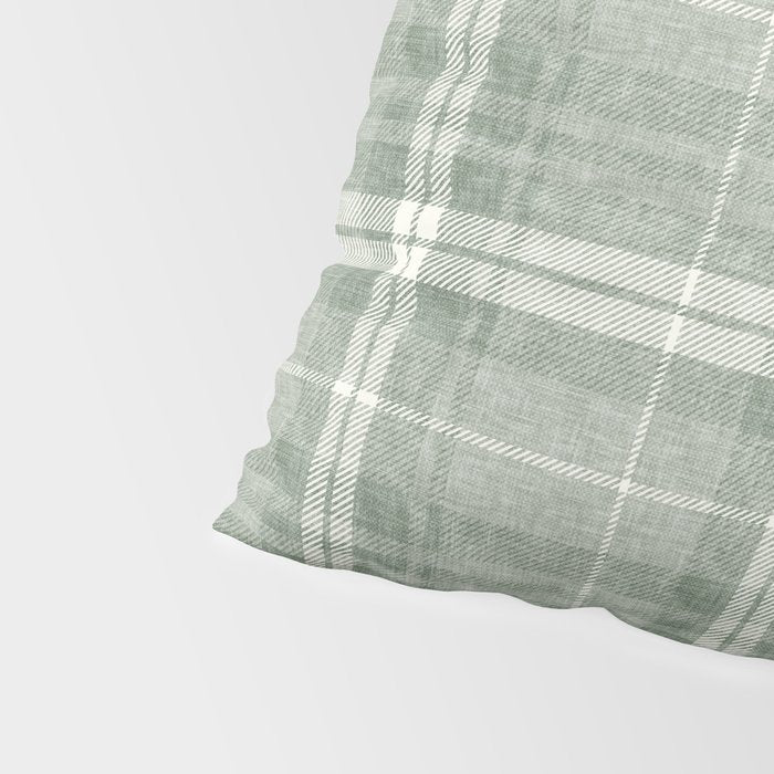 fall plaid - sage Pillow Sham Gallery Image 4