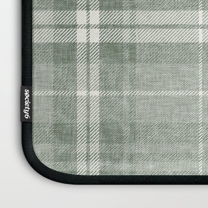 fall plaid - sage Laptop Sleeve Gallery Image 3