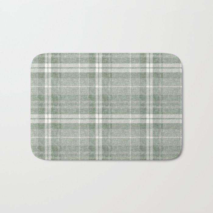 fall plaid - sage Bath Mat Gallery Image 1
