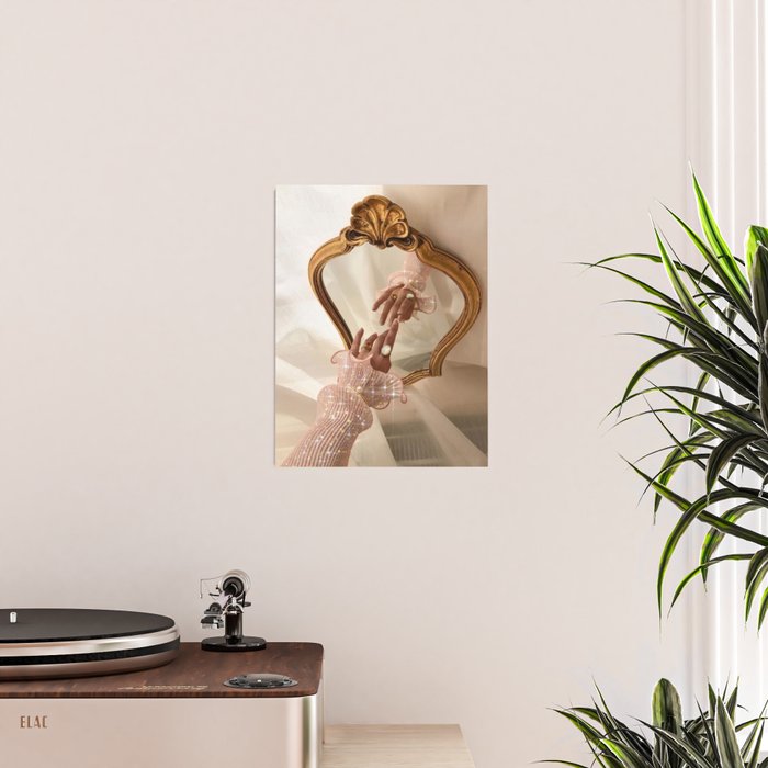 AESTHETICS | Parisian | collage | vintage | retro | pink | pastel | 70s | France | fashion | beige Poster Gallery Image 2