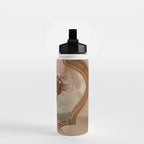 AESTHETICS | Parisian | collage | vintage | retro | pink | pastel | 70s | France | fashion | beige Water Bottle Gallery Image 2