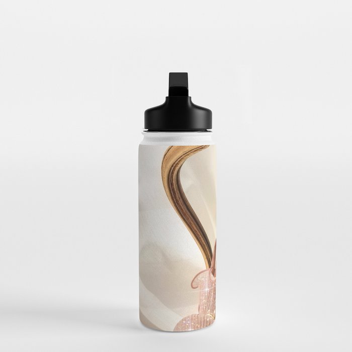AESTHETICS | Parisian | collage | vintage | retro | pink | pastel | 70s | France | fashion | beige Water Bottle Gallery Image 3