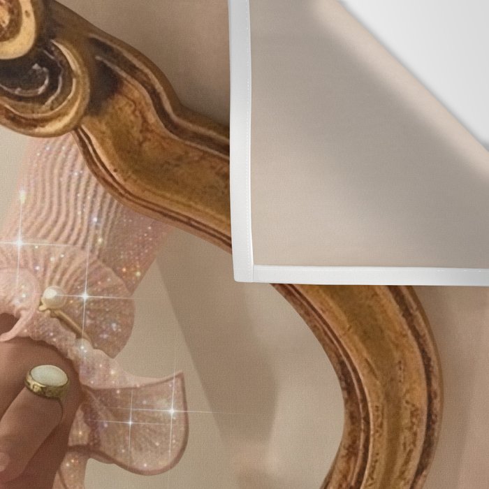 AESTHETICS | Parisian | collage | vintage | retro | pink | pastel | 70s | France | fashion | beige Wall Tapestry Gallery Image 3