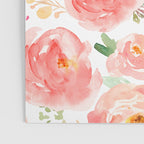 Pink Peonies Watercolor Pattern Poster Gallery Image 3