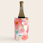 Pink Peonies Watercolor Pattern Wine Chiller Gallery Image 2