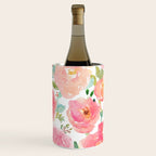 Pink Peonies Watercolor Pattern Wine Chiller Gallery Image 3