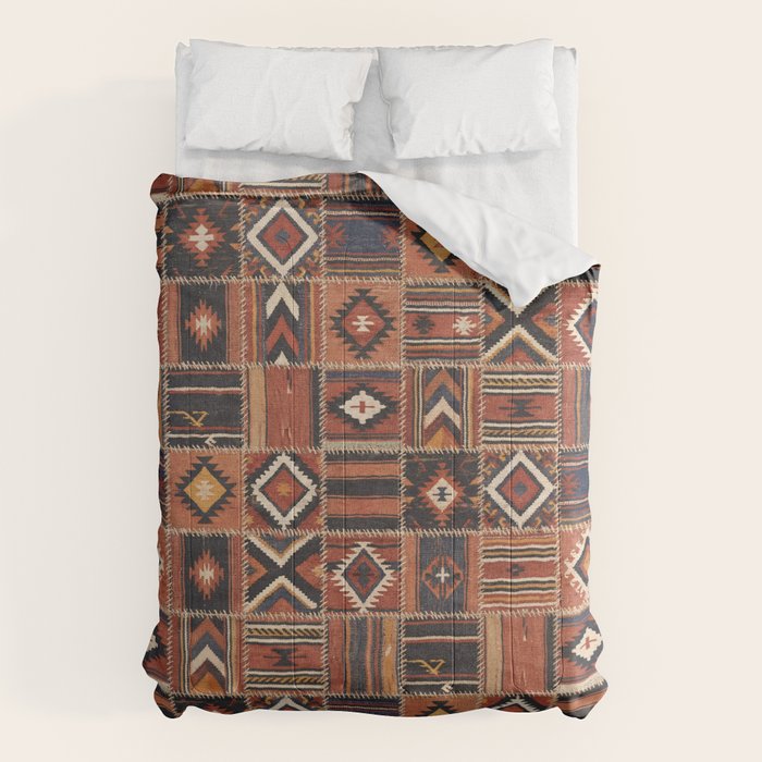 Geometric Tribal Patchwork Rug Design Comforter Gallery Image 6