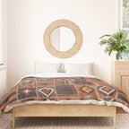 Geometric Tribal Patchwork Rug Design Duvet Cover Gallery Image 3