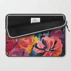 Colorful Pink and Blue Decorative Floral Laptop Sleeve Gallery Image 2