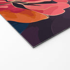 Colorful Pink and Blue Decorative Floral Welcome Mat Gallery Image 2