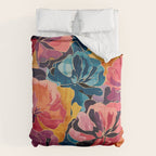 Colorful Pink and Blue Decorative Floral Comforter Gallery Image 6