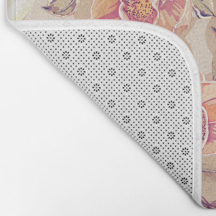 Tropical flowers autumn field Bath Mat Gallery Image 2