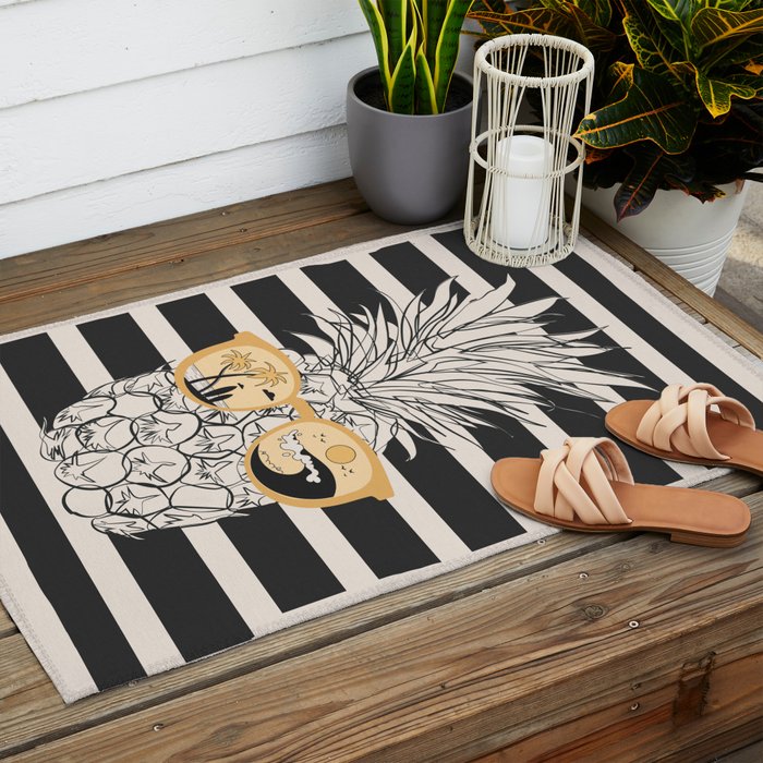 Pineapple Dreams 1 Outdoor Rug Gallery Image 2
