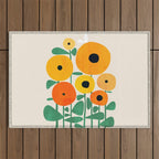 Sunflower and Bee Outdoor Rug Gallery Image 1