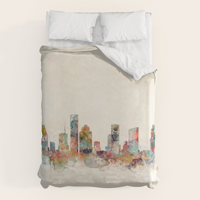 houston texas skyline Duvet Cover Gallery Image 6