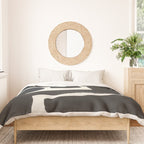 Black Ink Paint Brush Strokes Abstract Organic Pattern Mid Century Style Duvet Cover Gallery Image 3