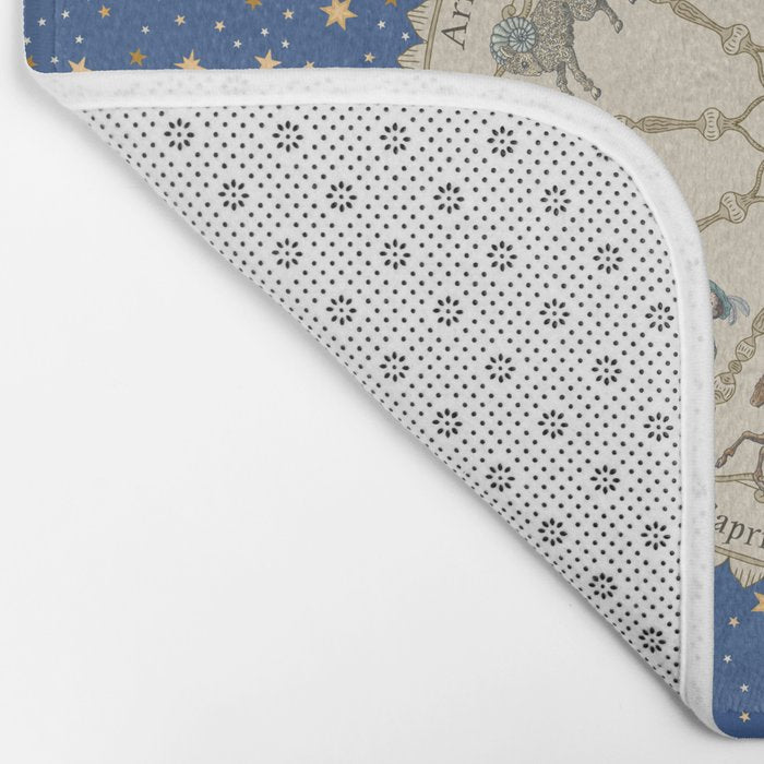 Vintage Astrology Zodiac Wheel Bath Mat Gallery Image 2