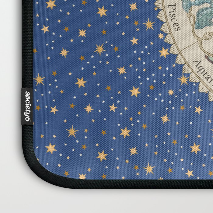 Vintage Astrology Zodiac Wheel Laptop Sleeve Gallery Image 3