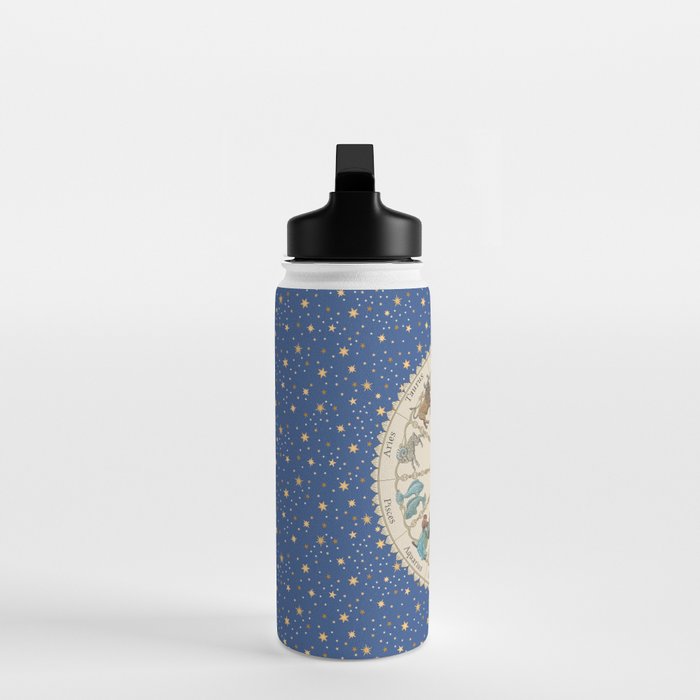 Vintage Astrology Zodiac Wheel Water Bottle Gallery Image 3