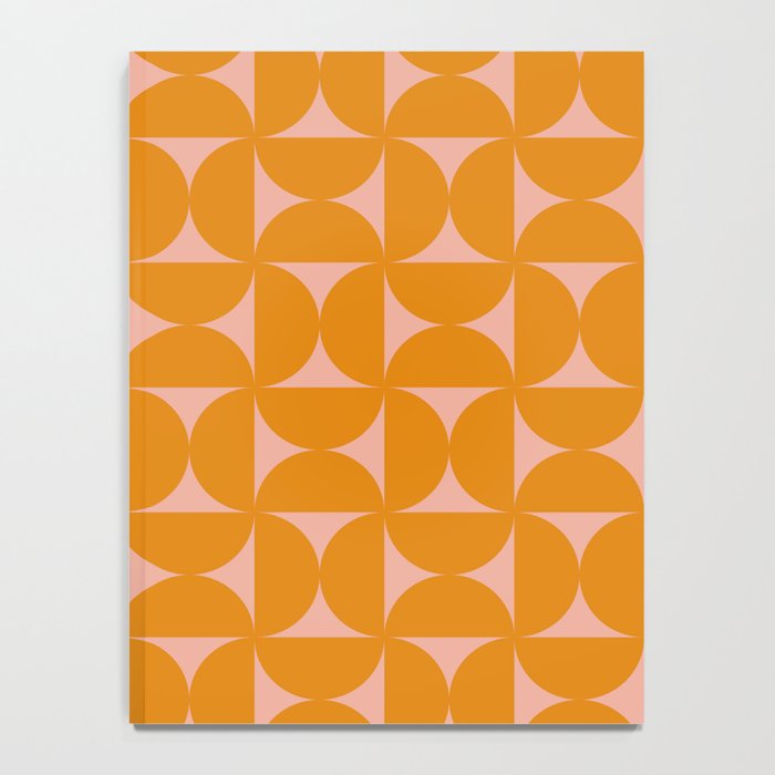 Bauhaus Mid Century Modern Geometric Pattern III Notebook Gallery Image 4