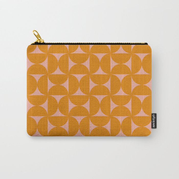 Bauhaus Mid Century Modern Geometric Pattern III Carry All Pouch Gallery Image 1