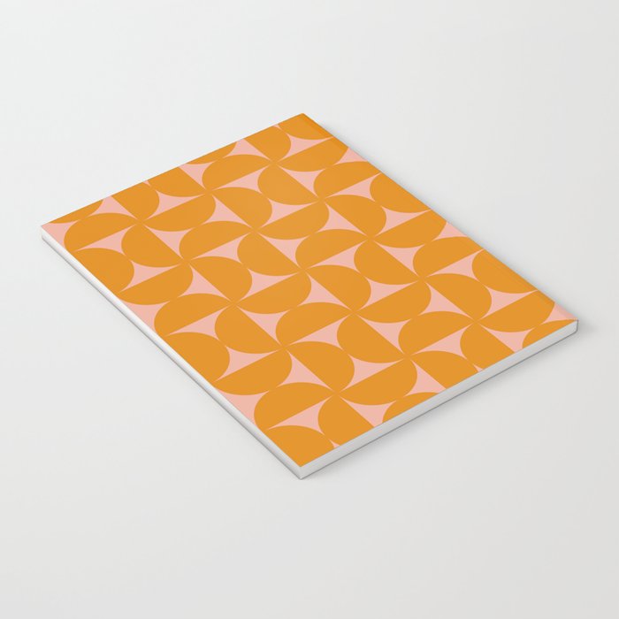 Bauhaus Mid Century Modern Geometric Pattern III Notebook Gallery Image 3