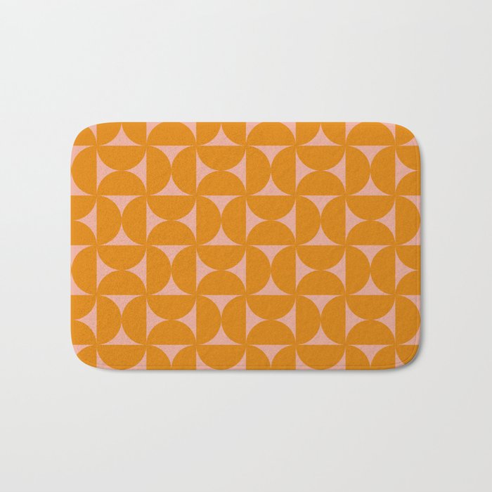 Bauhaus Mid Century Modern Geometric Pattern III Bath Mat Gallery Image 1