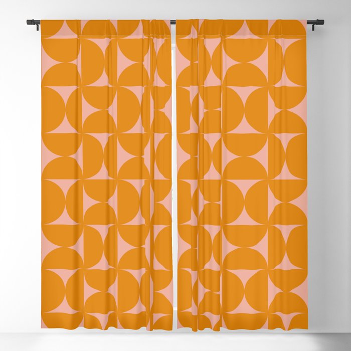 Bauhaus Mid Century Modern Geometric Pattern III Window Curtain Gallery Image 5