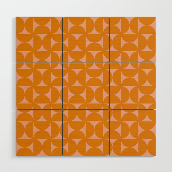 Bauhaus Mid Century Modern Geometric Pattern III Wood Wall Art Gallery Image 1