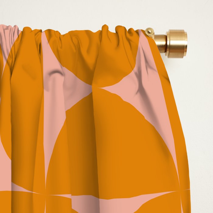 Bauhaus Mid Century Modern Geometric Pattern III Window Curtain Gallery Image 2