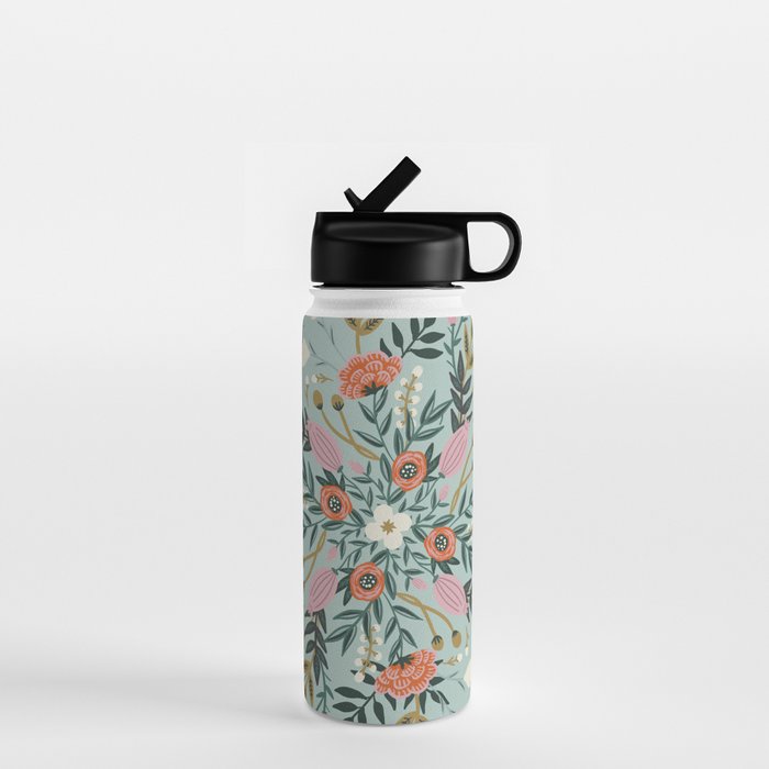 Painting blooming in circles Water Bottle Gallery Image 1