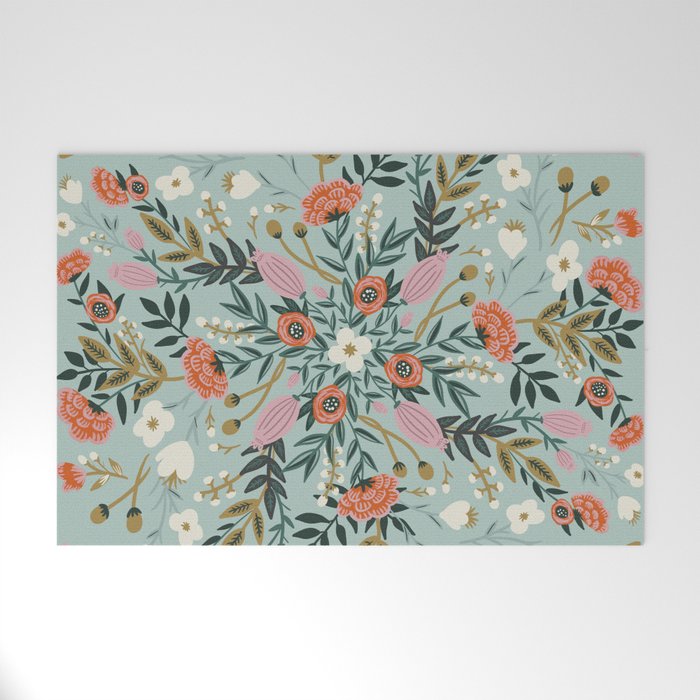 Painting blooming in circles Welcome Mat Gallery Image 1