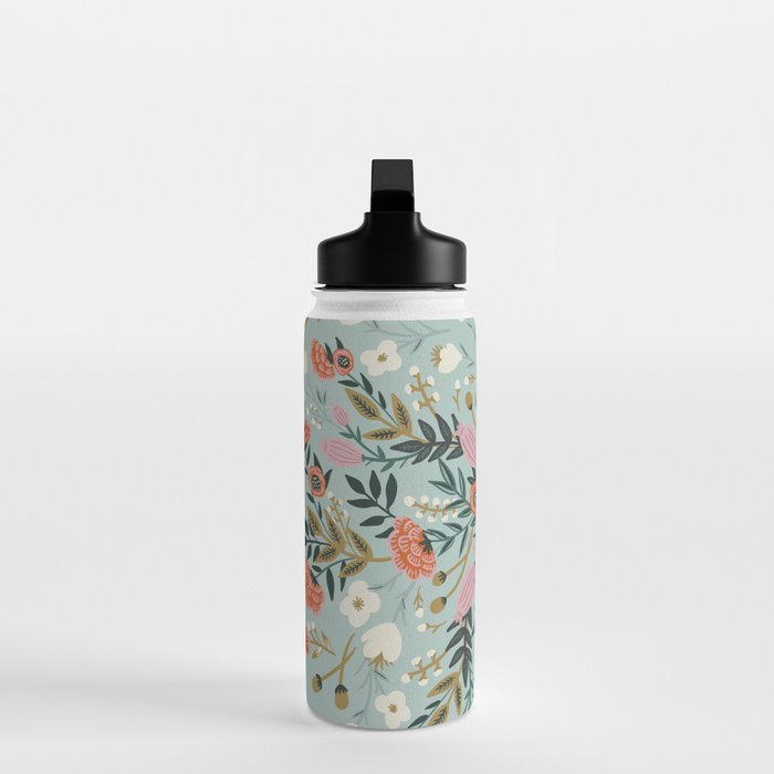 Painting blooming in circles Water Bottle Gallery Image 3